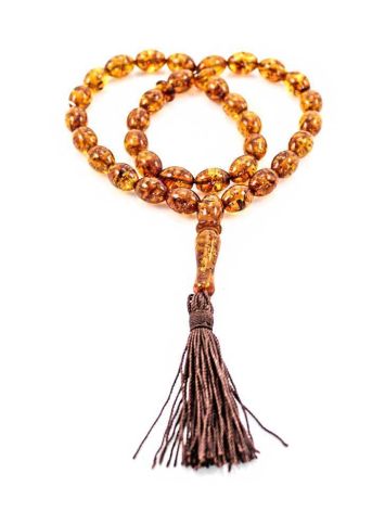 33 Amber Muslim Prayer Beads With Tassel, image 