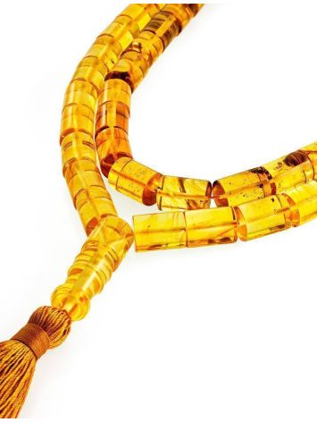 Exclusive Lemon Amber With Inclusions Islamic Prayer Beads, image 