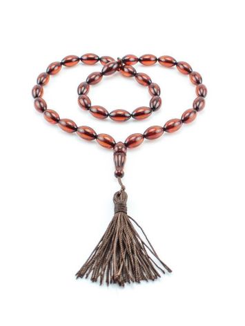 33 Cherry Amber Islamic Prayer Beads, image , picture 5