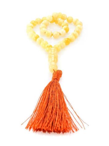 33 Honey Amber Islamic Rosary Beads With Tassel, image 