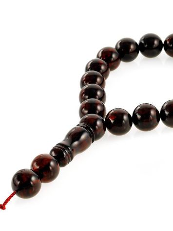 17 Cherry Amber Muslim Prayer Beads, image 