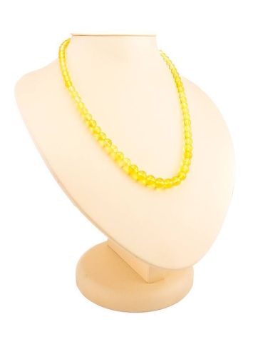 Lemon Amber Ball Beaded Necklace, image , picture 6