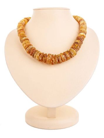 Raw Amber Beaded Necklace, image 