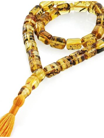 Lemon Amber With Inclusions Prayer Beads With Tassel, image 