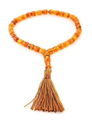 33 Multicolor Amber Islamic Prayer Beads With Tassel, image 