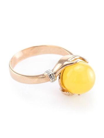 Cute Honey Amber Golden Ring The Goddess, Ring Size: 8.5 / 18.5, image 
