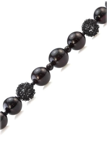 Cherry Amber Ball Beaded Necklace The Ariadna, image , picture 2