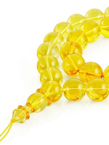 33 Lemon Amber Muslim Prayer Beads, image 