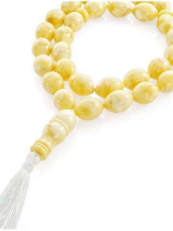 33 Olive Beaded Islamic Rosary With Tassel, image 