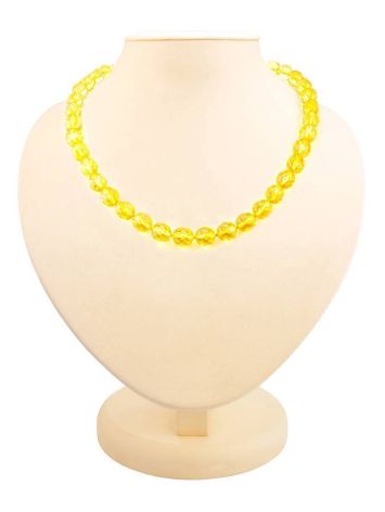 Faceted Amber Ball Beaded Necklace The Prague, image 