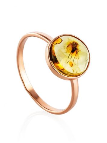 Unique Amber Ring In Gold The Clio, Ring Size: 6.5 / 17, image 