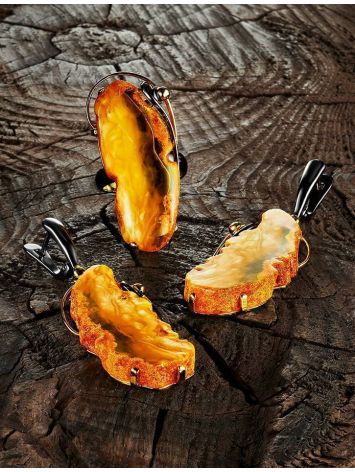 Lemon Amber Cocktail Ring In Gold Plated Silver The Rialto, Ring Size: Adjustable, image , picture 4
