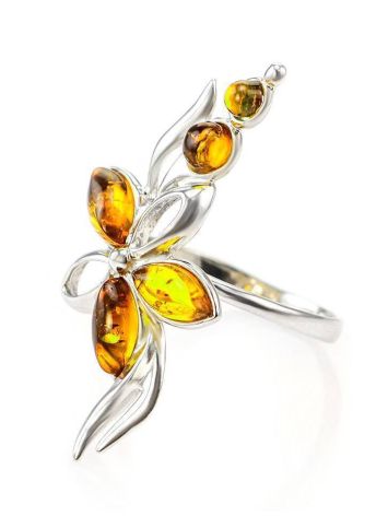 Luminous Silver Ring With Lemon Amber The Verbena, Ring Size: 7 / 17.5, image , picture 4