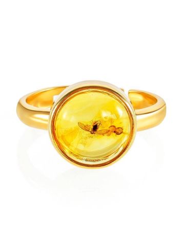 Amber Ring With Inclusions The Clio, Ring Size: Adjustable, image , picture 3