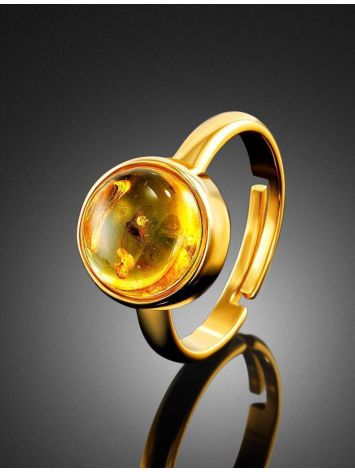 Amber Ring With Inclusions The Clio, Ring Size: Adjustable, image , picture 2