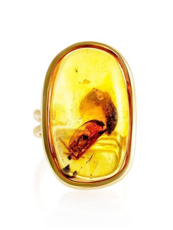 Amber With Inclusion Cocktail Ring The Clio, Ring Size: Adjustable, image , picture 5