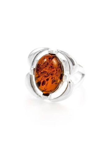 Refined Amber Ring In Sterling Silver The Violet, Ring Size: 6.5 / 17, image , picture 3