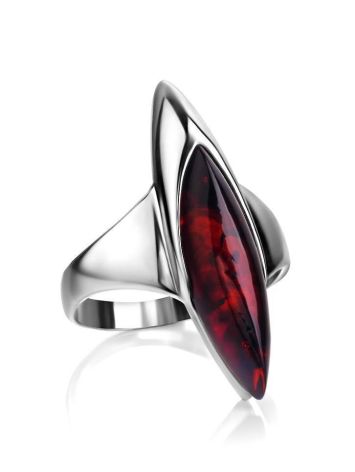 Cherry Amber Ring In Sterling Silver The Gaudi, Ring Size: 8.5 / 18.5, image , picture 4
