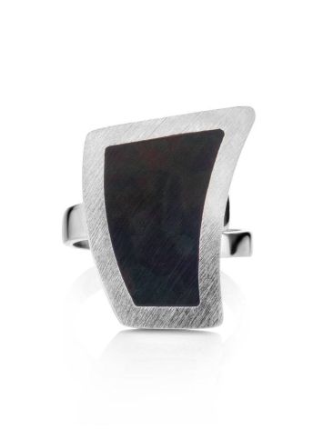 Stylish Silver Amber Adjustable Ring The London, Ring Size: Adjustable, image , picture 3