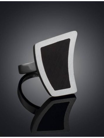 Stylish Silver Amber Adjustable Ring The London, Ring Size: Adjustable, image , picture 2