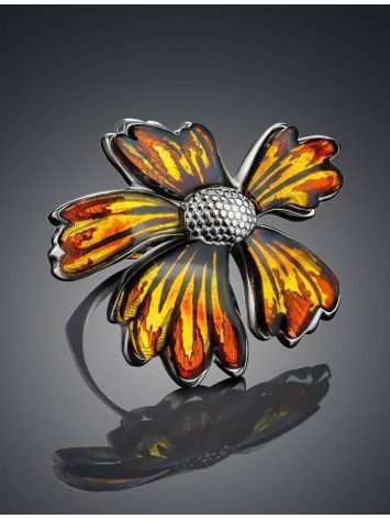 Amber Floral Cocktail Ring The April, Ring Size: 8.5 / 18.5, image , picture 2