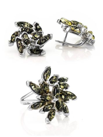 Amber Ring In Sterling Silver The Dahlia, Ring Size: 13 / 22, image , picture 5