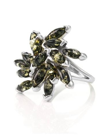 Amber Ring In Sterling Silver The Dahlia, Ring Size: 13 / 22, image , picture 4