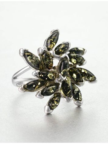 Amber Ring In Sterling Silver The Dahlia, Ring Size: 13 / 22, image , picture 2