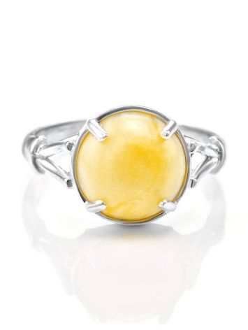 Pretty Honey Amber Ring In Sterling Silver The Shanghai, Ring Size: 5.5 / 16, image , picture 3