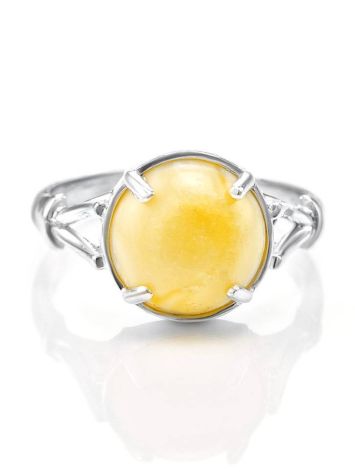 Pretty Honey Amber Ring In Sterling Silver The Shanghai, Ring Size: 11.5 / 21, image , picture 3