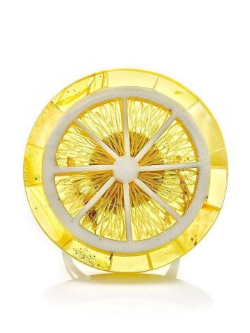 Кольцо из серебра 925 пробы с натуральным янтарём «Апельсин» б/р, Ring Size: Adjustable, image , picture 4