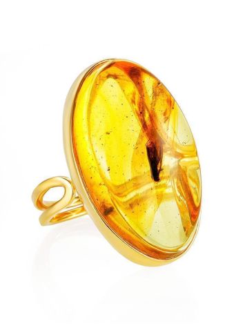 Amber With Insect Inclusions Ring The Clio, Ring Size: Adjustable, image 