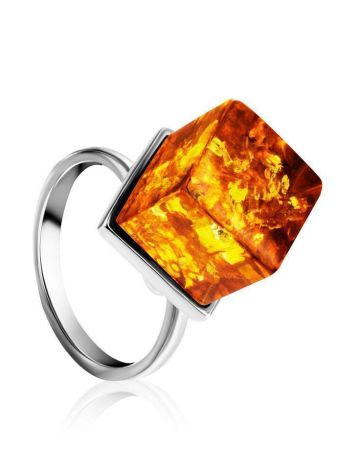 Lemon Amber Adjustable Ring The Sugar, Ring Size: Adjustable, image 