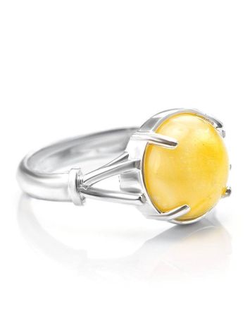 Pretty Honey Amber Ring In Sterling Silver The Shanghai, Ring Size: 11.5 / 21, image , picture 6