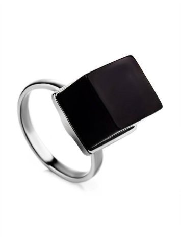 Silver Ring With Cherry Amber The Sugar, Ring Size: Adjustable, image 