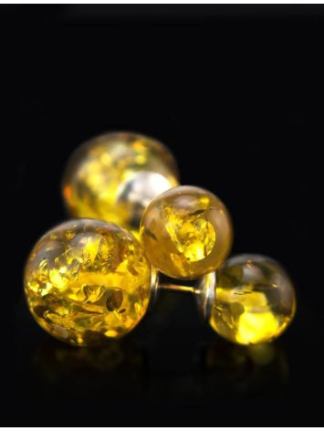 Lemon Amber Stud Earrings In Sterling Silver The Paris, image , picture 4