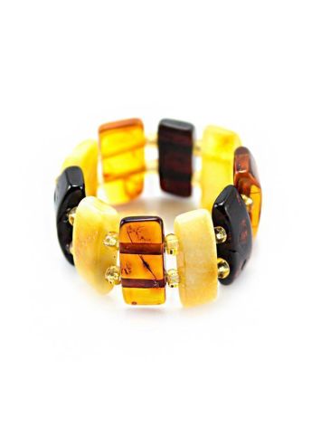 Multicolor Amber Stretch Ring, Ring Size: Adjustable, image , picture 2