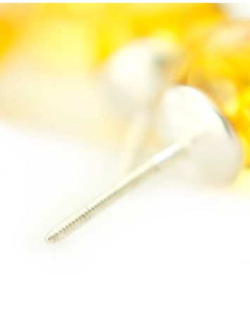 Lemon Amber Stud Earrings In Sterling Silver The Paris, image , picture 5