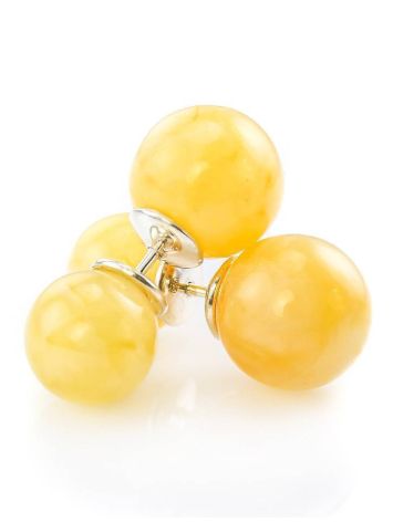 Honey Amber Stud Earrings The Paris, image , picture 3
