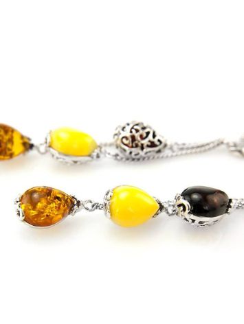 Multicolor Amber Dangle Earrings In Sterling Silver The Casablanca, image , picture 3