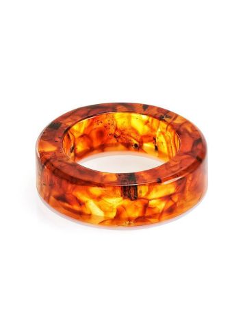 Amber Band Ring With Nacre The Magma, Ring Size: 9 / 19, image , picture 4