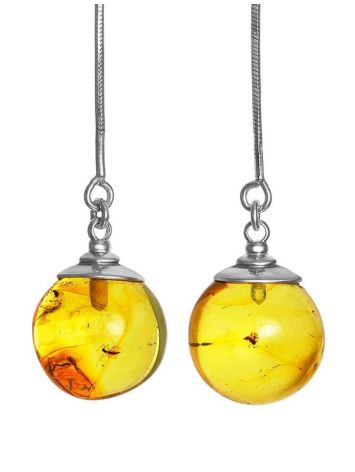 Amber Silver Dangles With Insect Inclusions The Clio, image , picture 5