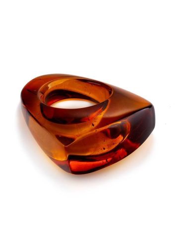 High Polished Amber Ring, Ring Size: 7 / 17.5, image , picture 3