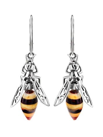 Designer Earrings With Amber Bees, image , picture 3