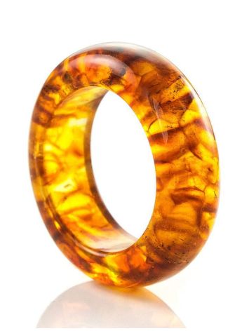 Natural Amber Band Ring The Magma, Ring Size: 13 / 22, image , picture 3
