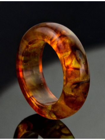 Natural Amber Band Ring The Magma, Ring Size: 9 / 19, image , picture 2