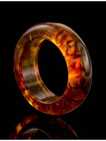 Natural Amber Band Ring The Magma, Ring Size: 13 / 22, image , picture 5
