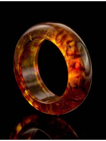 Natural Amber Band Ring The Magma, Ring Size: 9 / 19, image , picture 5