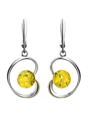 Drop Amber Earrings In Sterling Silver The Flamenco, image 