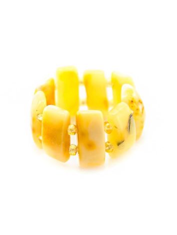 Honey Amber Adjustable Elastic Ring, Ring Size: Adjustable, image 